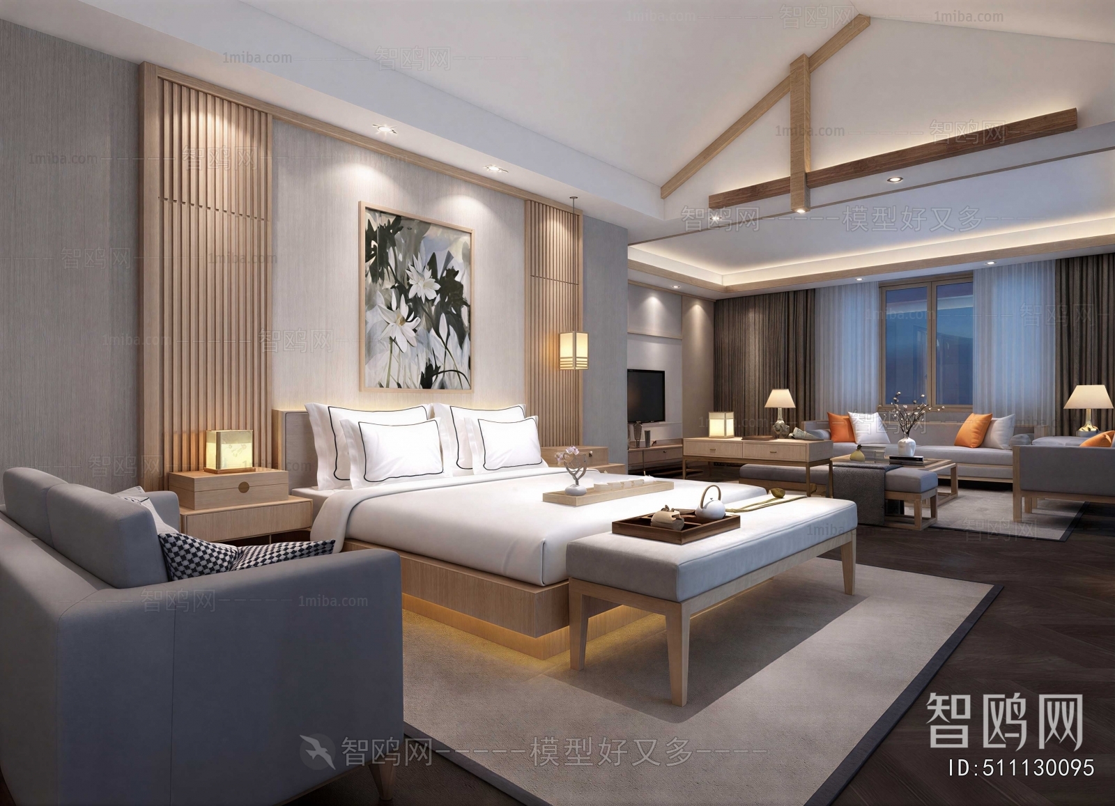 New Chinese Style Bedroom