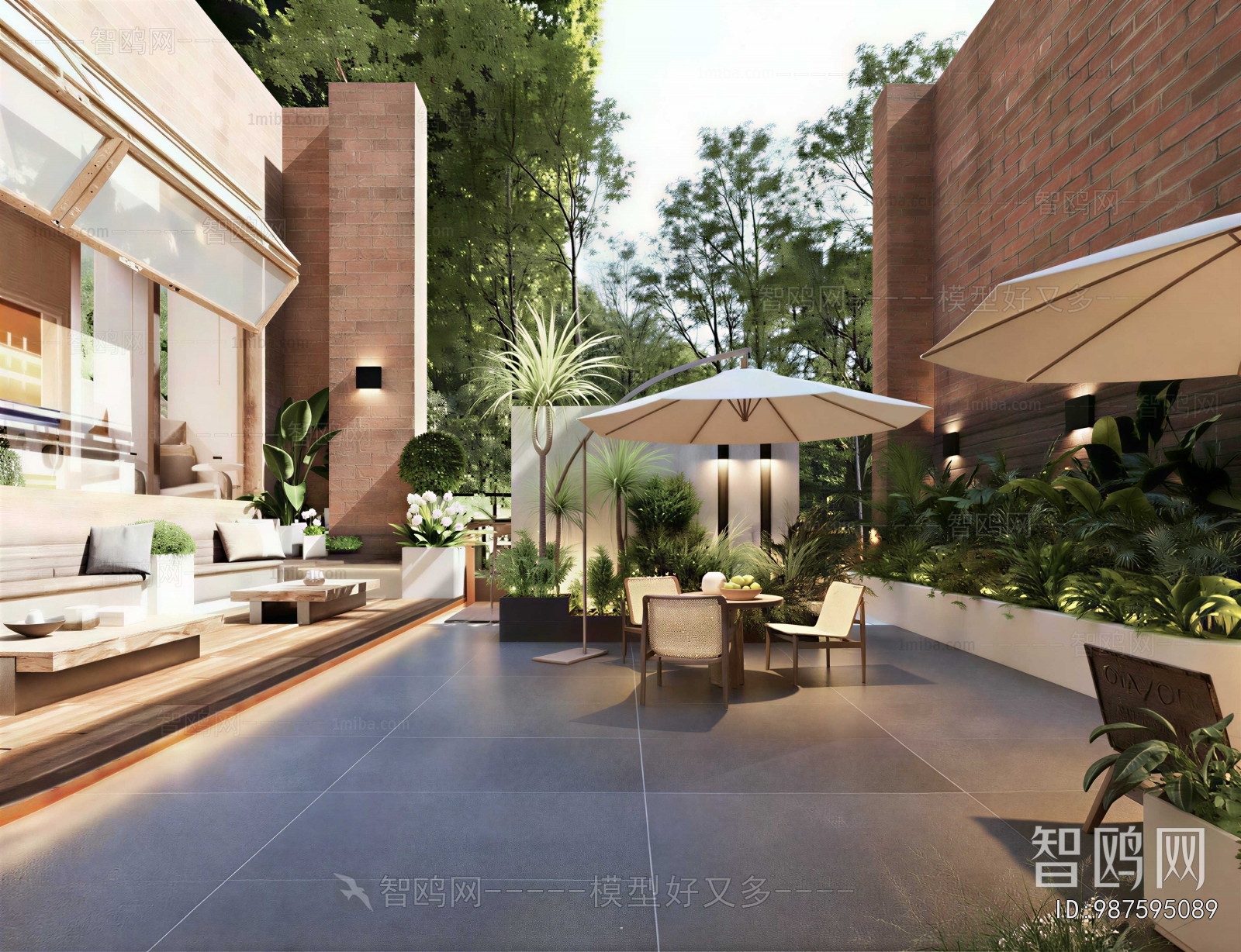 Modern Courtyard/landscape