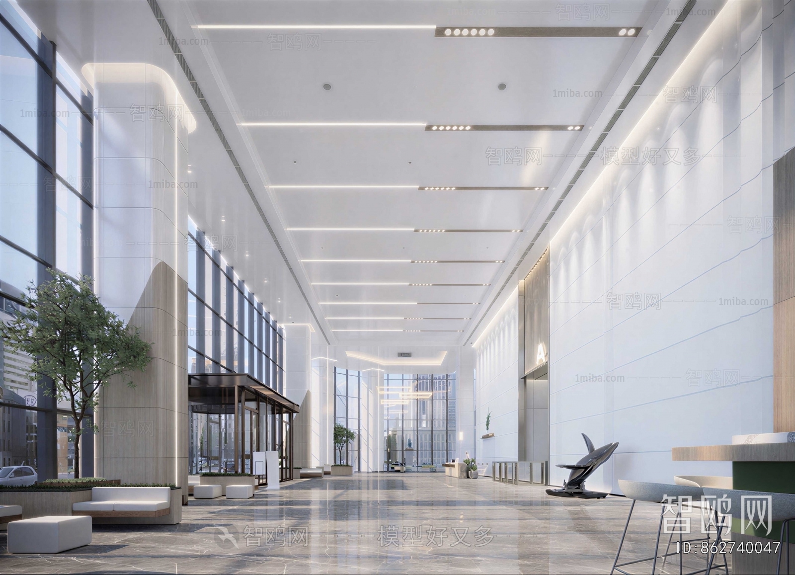 Modern Office Reception Desk