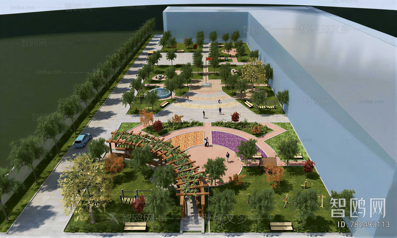 Modern Architectural Bird's-eye View Planning