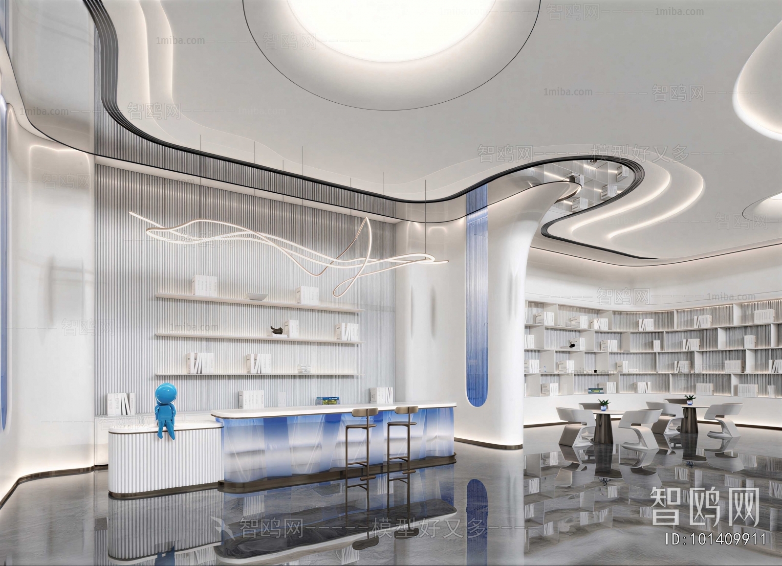 Modern Bookstore Book Bar