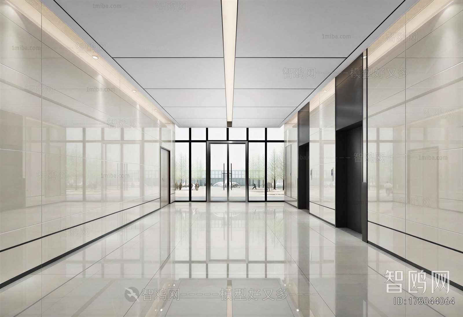 Modern Office Elevator Hall