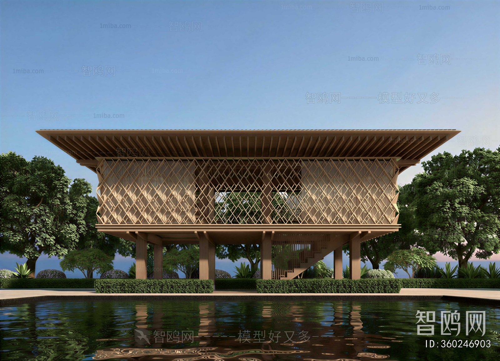 New Chinese Style Architecture Of Artistic Style