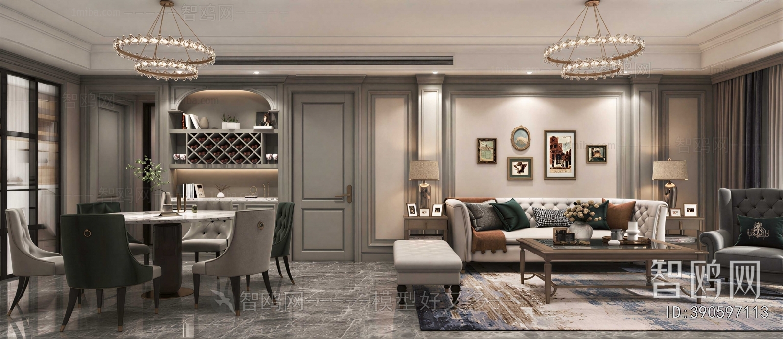 American Style A Living Room
