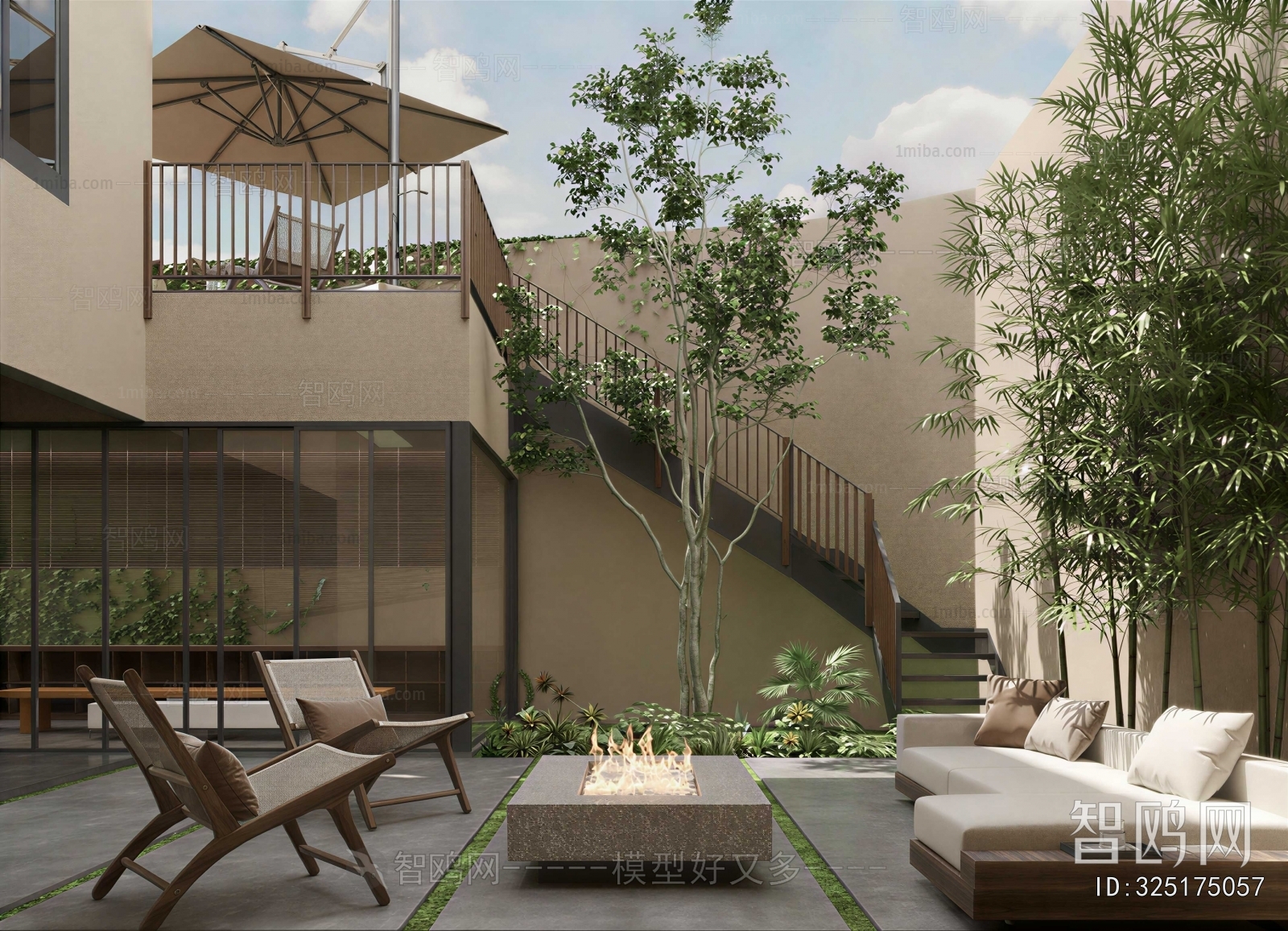 Modern Courtyard/landscape