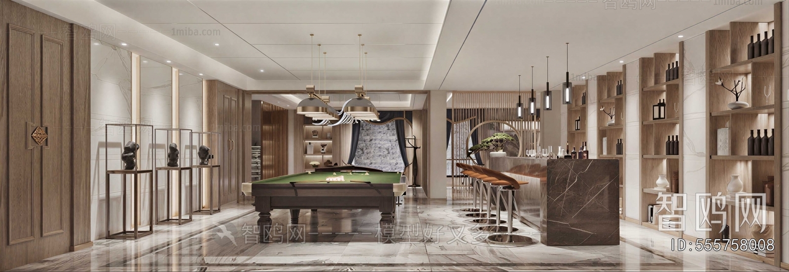 Modern Billiards Room