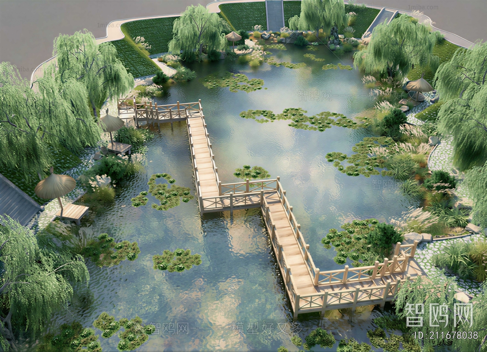 New Chinese Style Courtyard/landscape