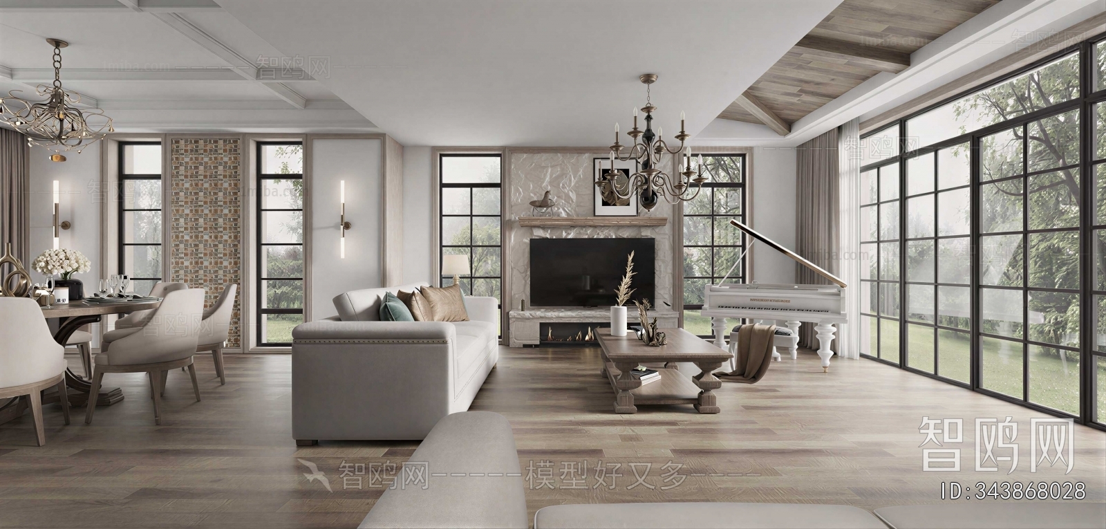 Simple European Style A Living Room