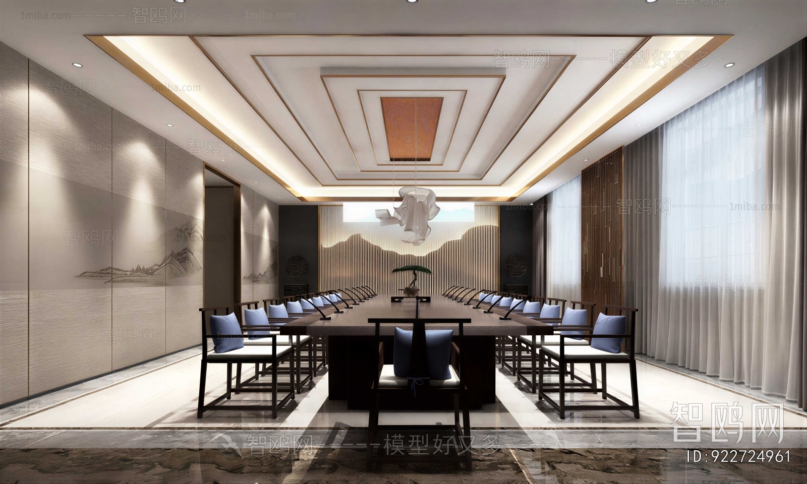 New Chinese Style Meeting Room