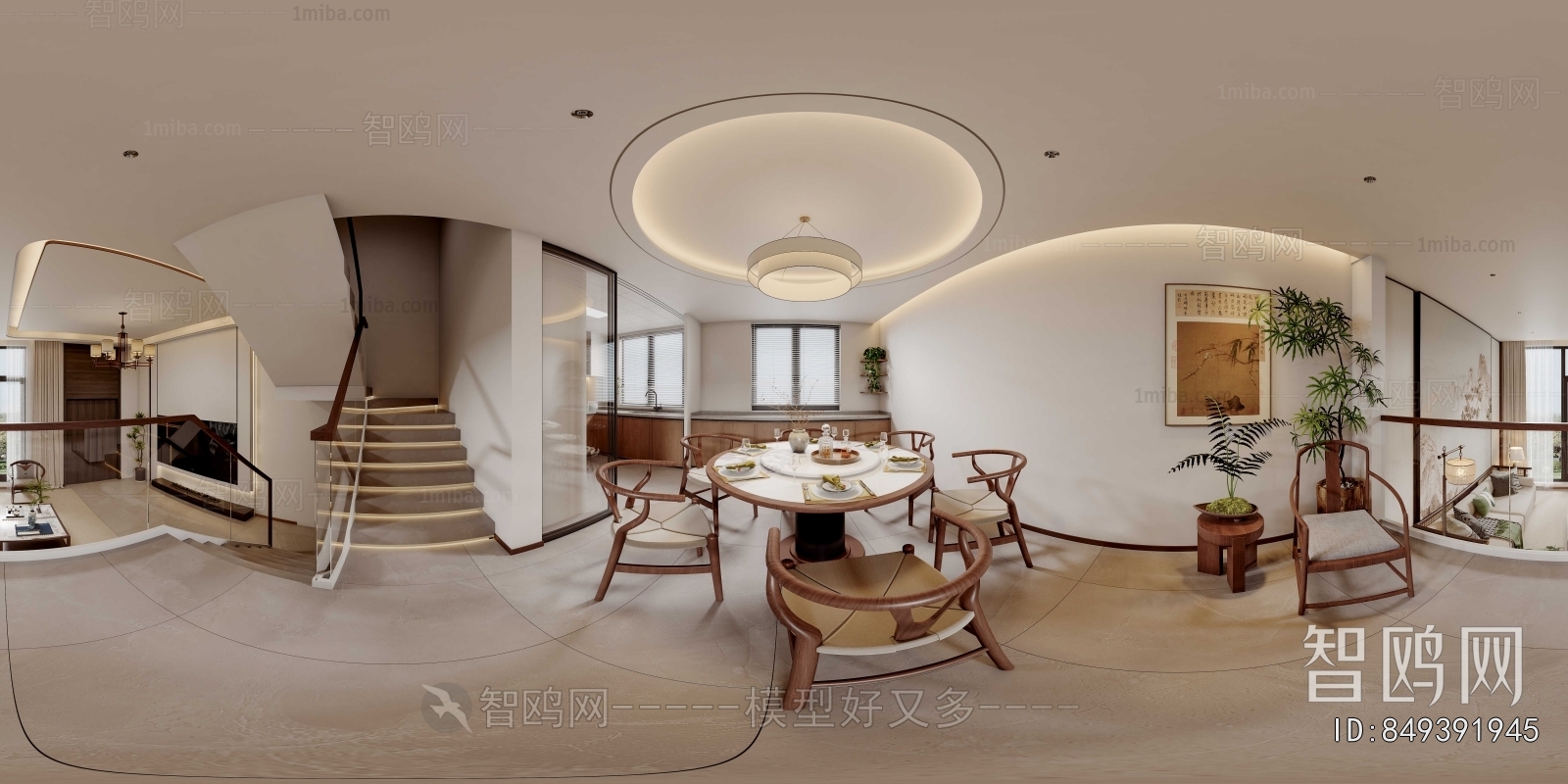 New Chinese Style A Living Room