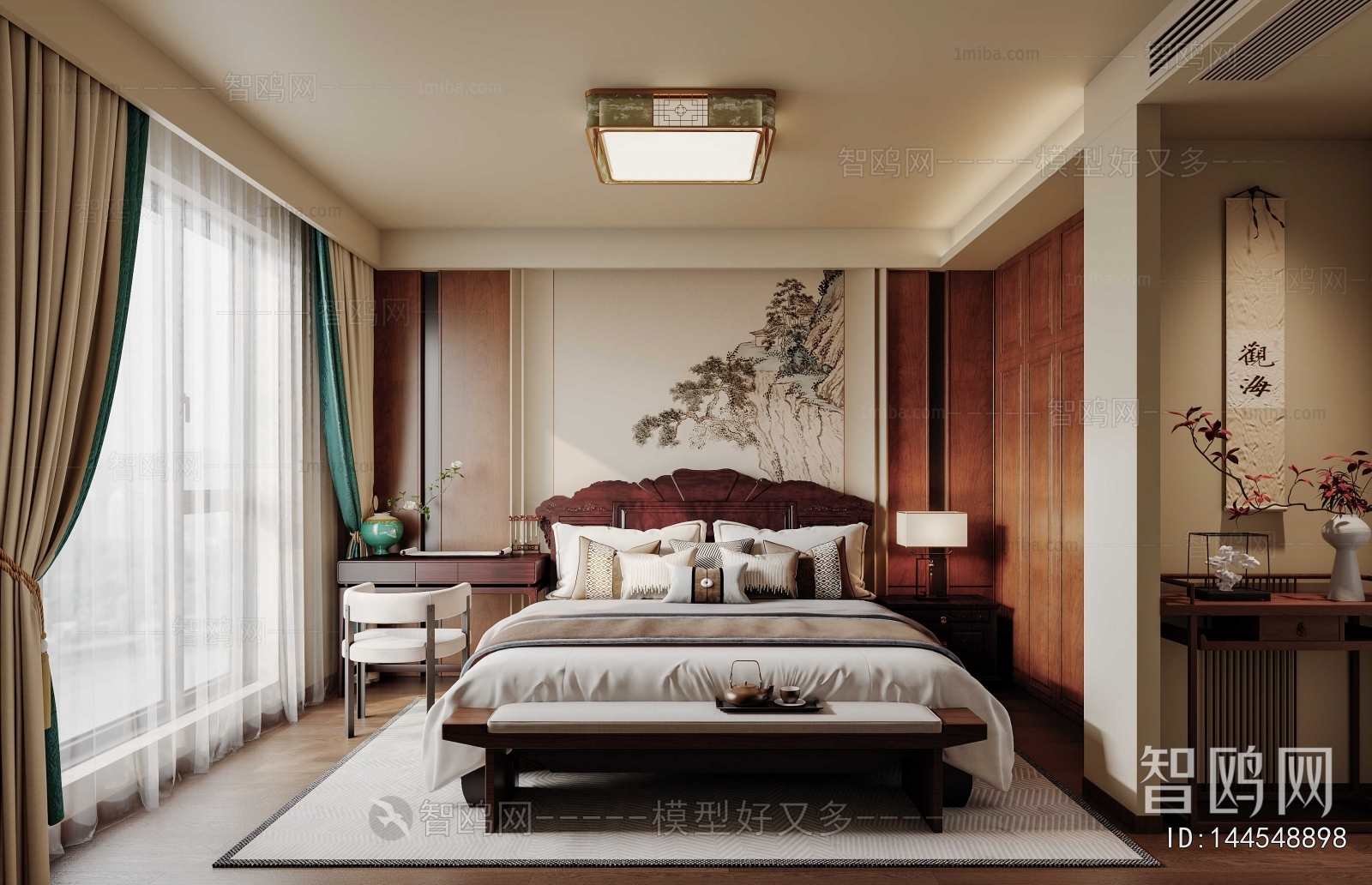 New Chinese Style Bedroom