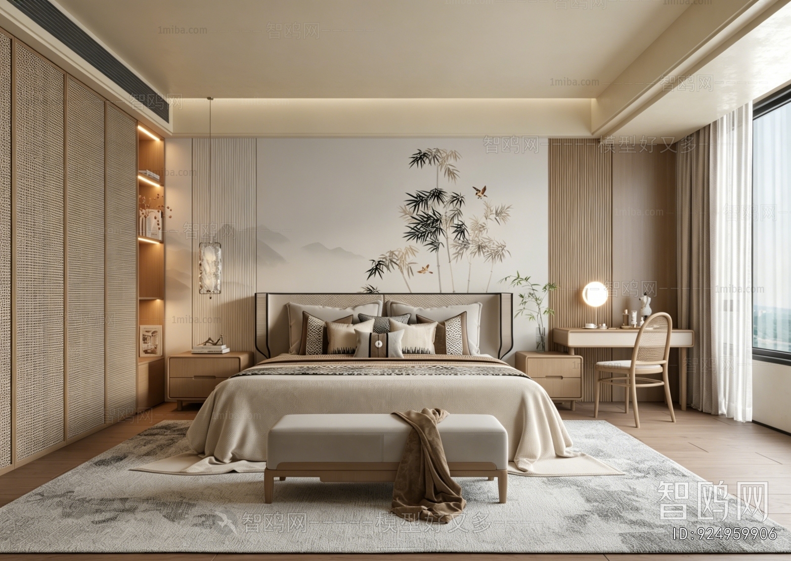 New Chinese Style Bedroom