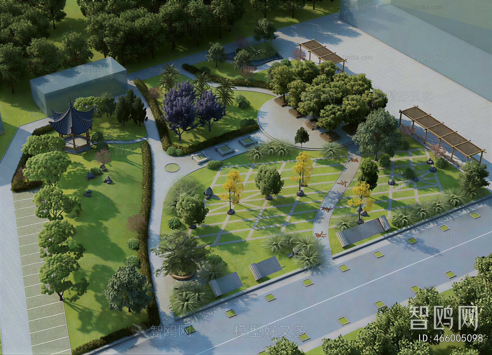 Modern Park Landscape