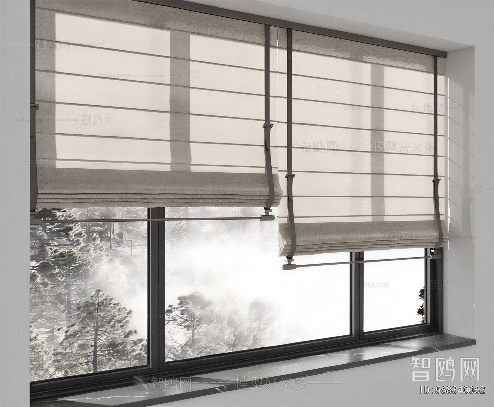 Modern Roman Curtain