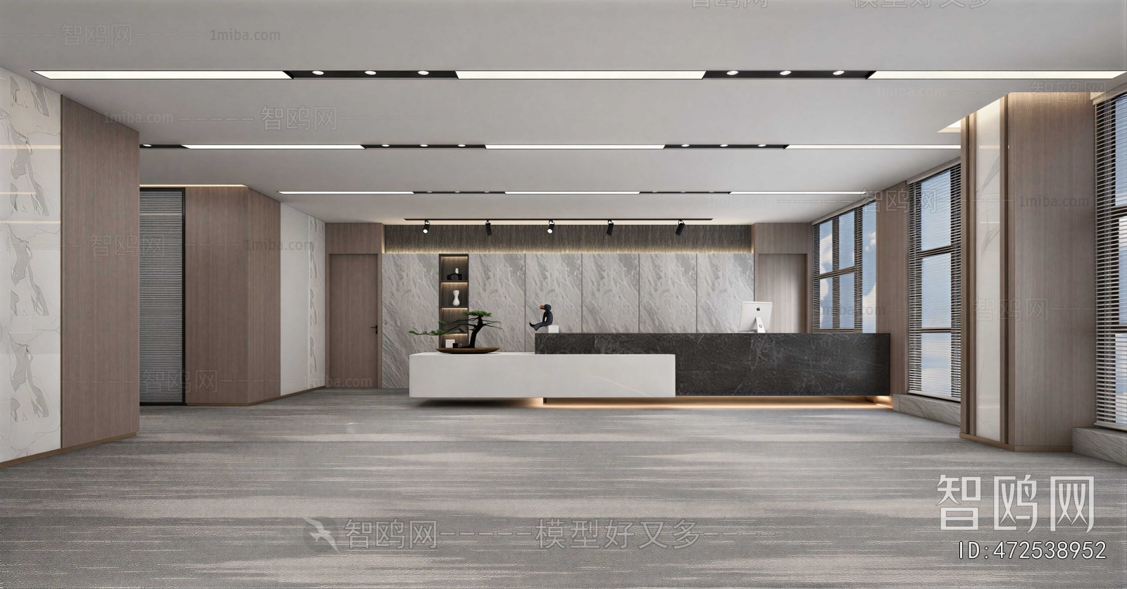 Modern Office Reception Desk