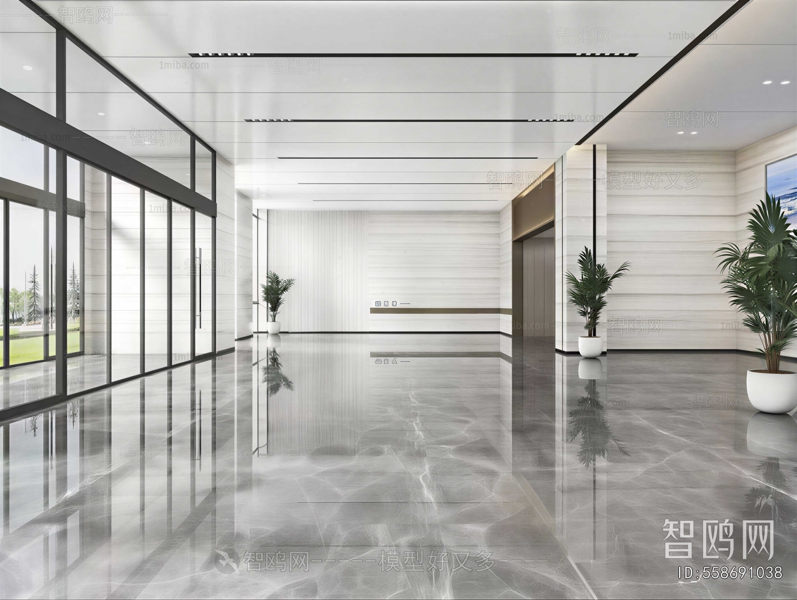 Modern Office Reception Desk