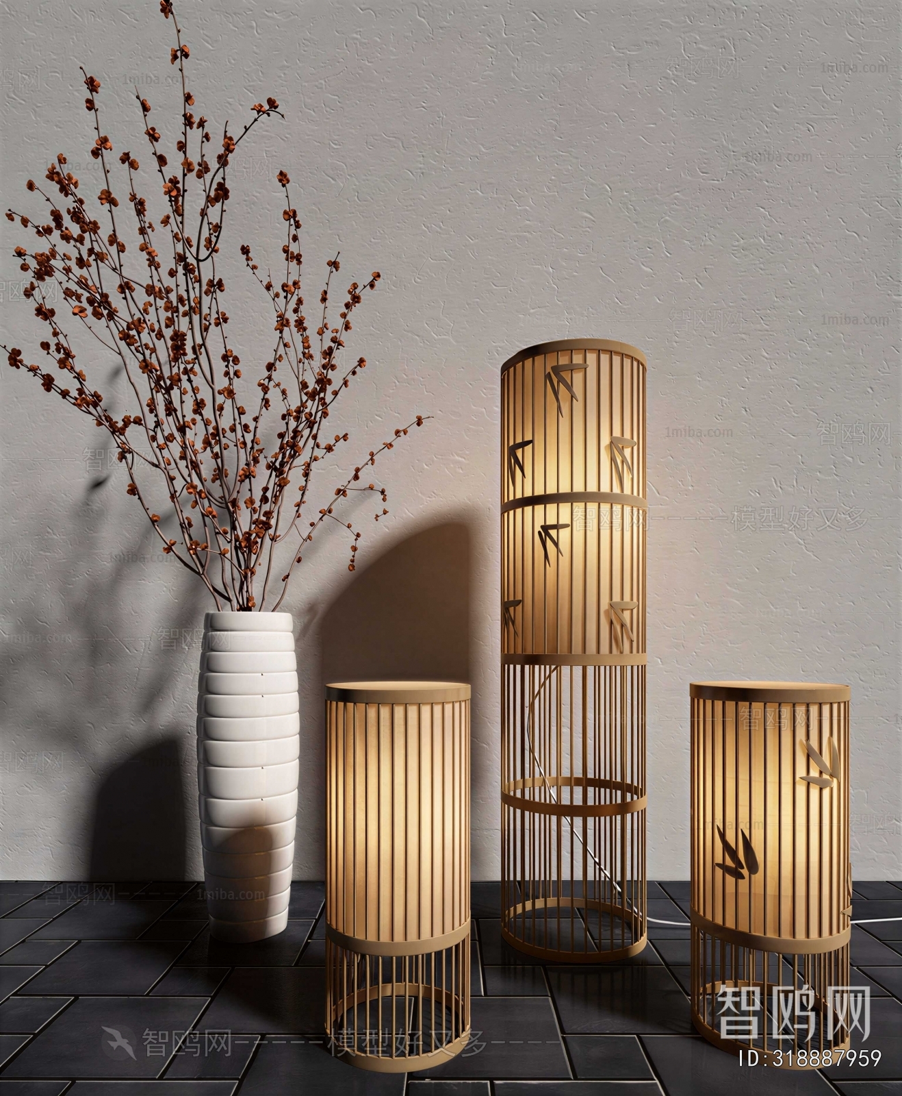 New Chinese Style Floor Lamp