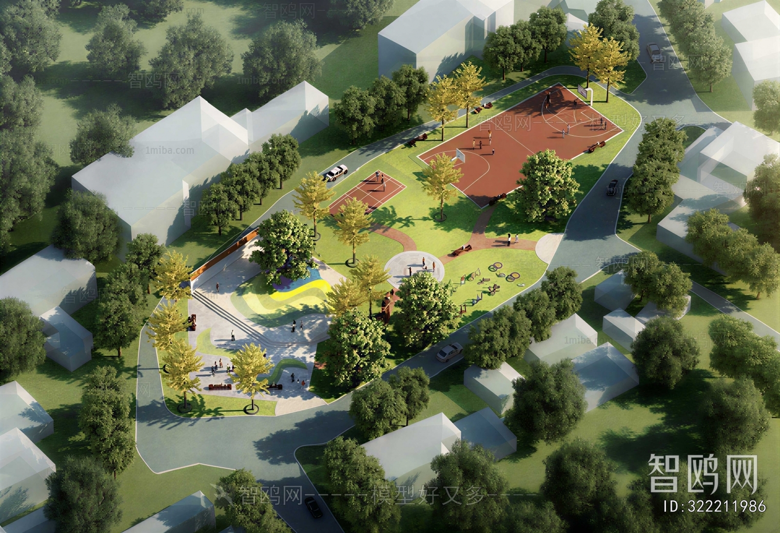 Modern Architectural Bird's-eye View Planning
