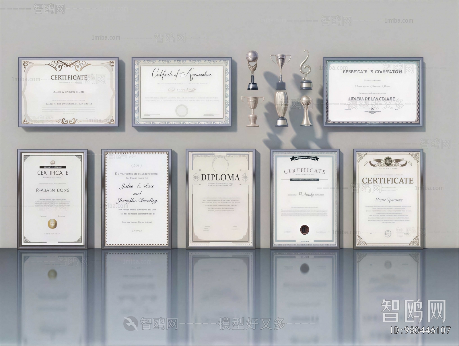 Modern Flag/badge/trophy/certificate