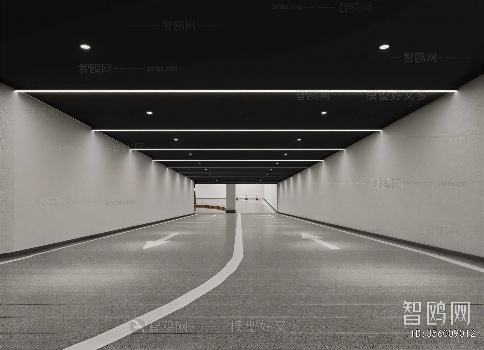 Modern Underground Parking Lot