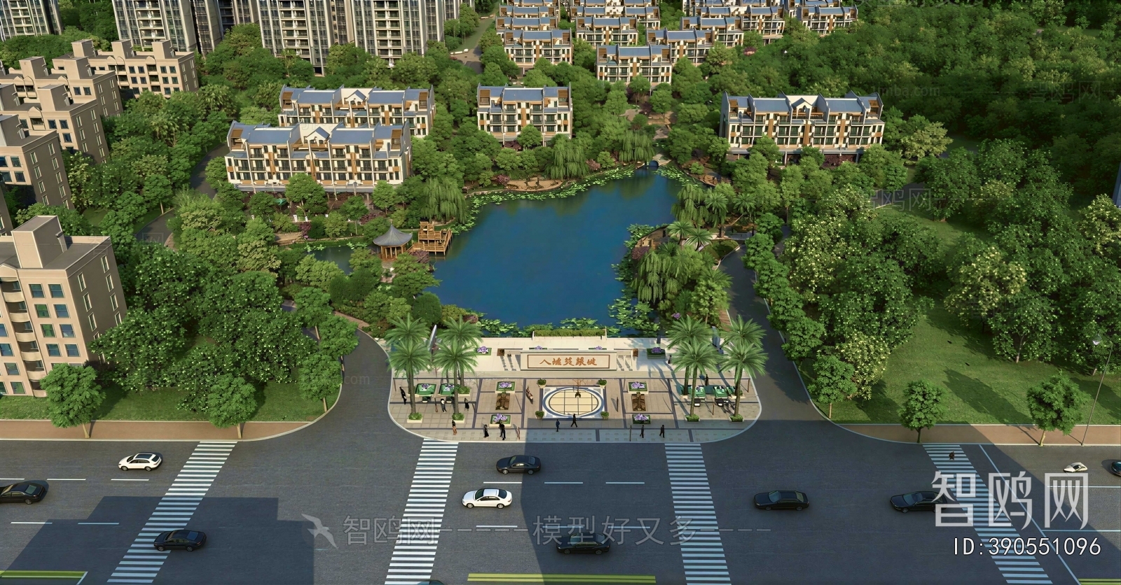 Modern Architectural Bird's-eye View Planning