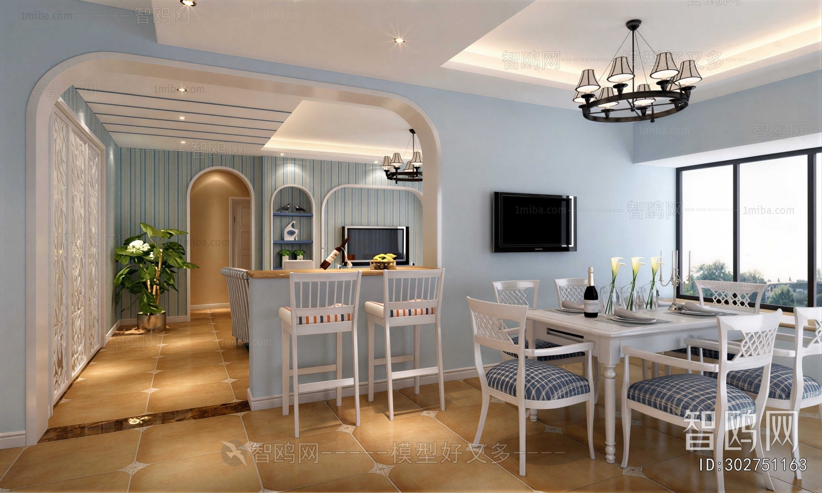 Mediterranean Style Dining Room