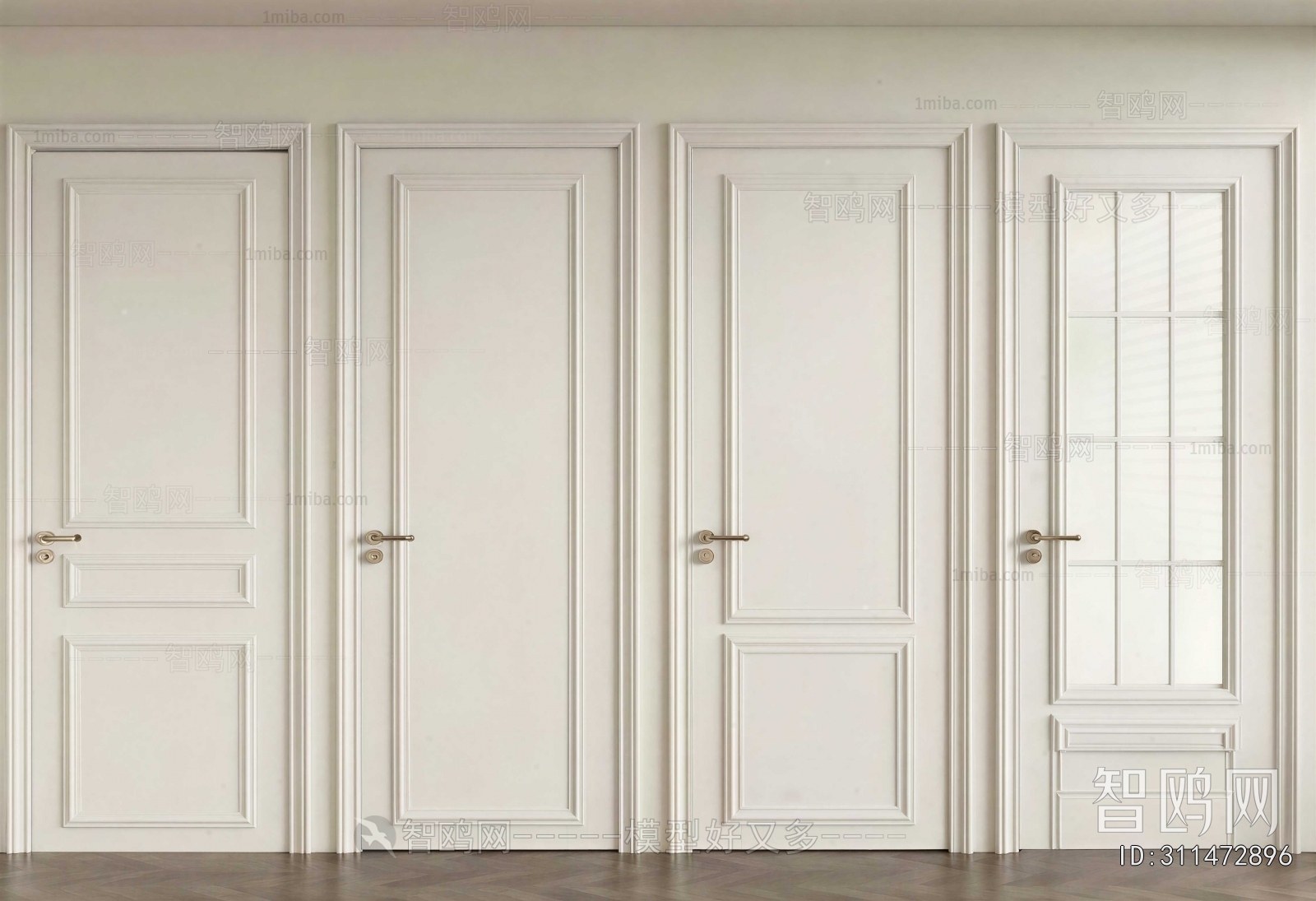 Simple European Style Single Door