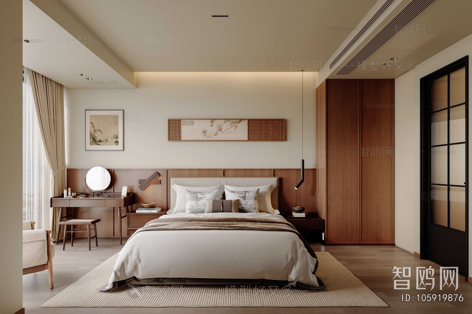 New Chinese Style Bedroom