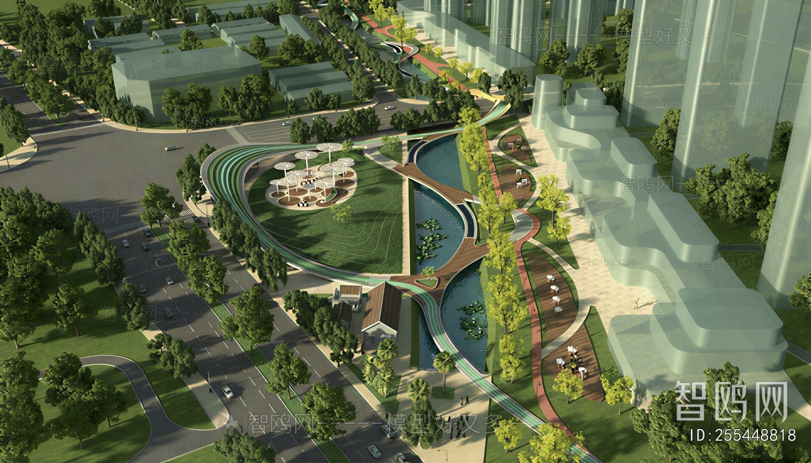 Modern Architectural Bird's-eye View Planning