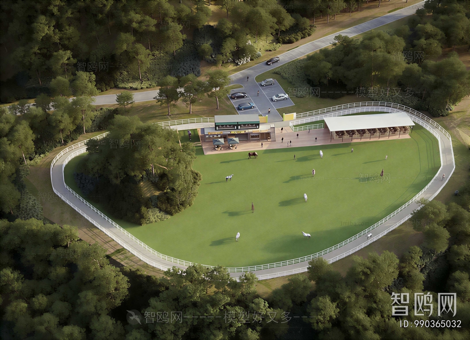 Modern Architectural Bird's-eye View Planning