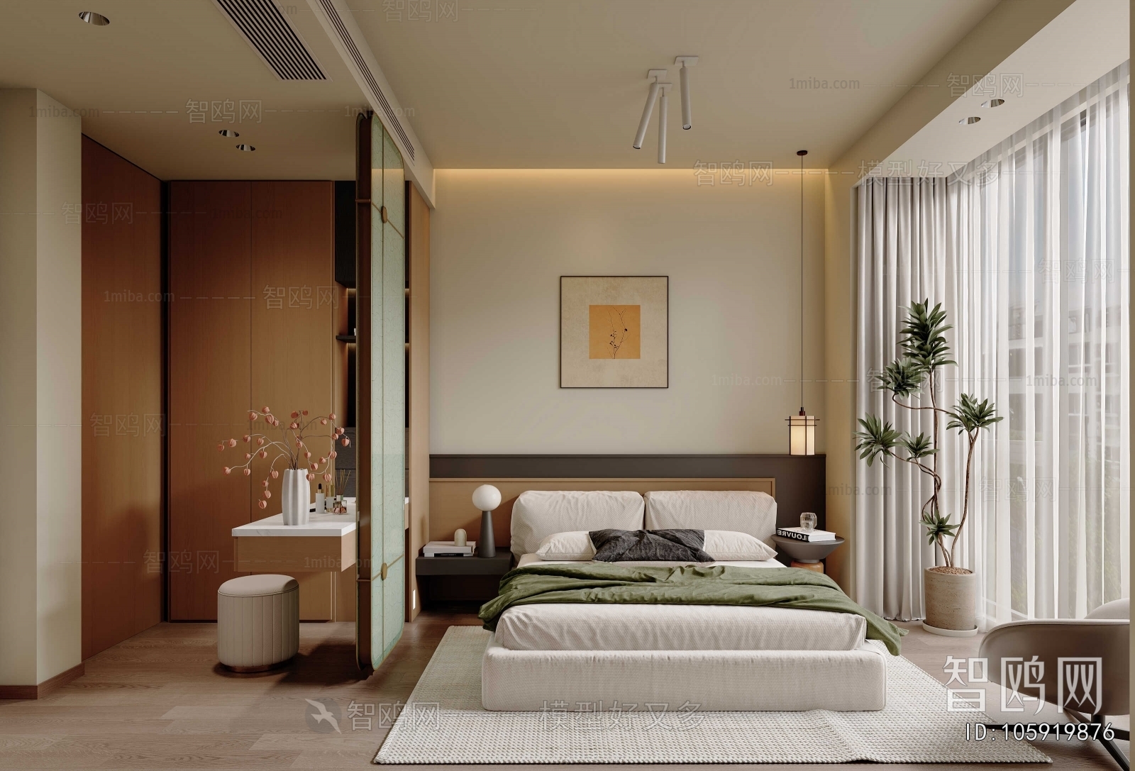 New Chinese Style Bedroom