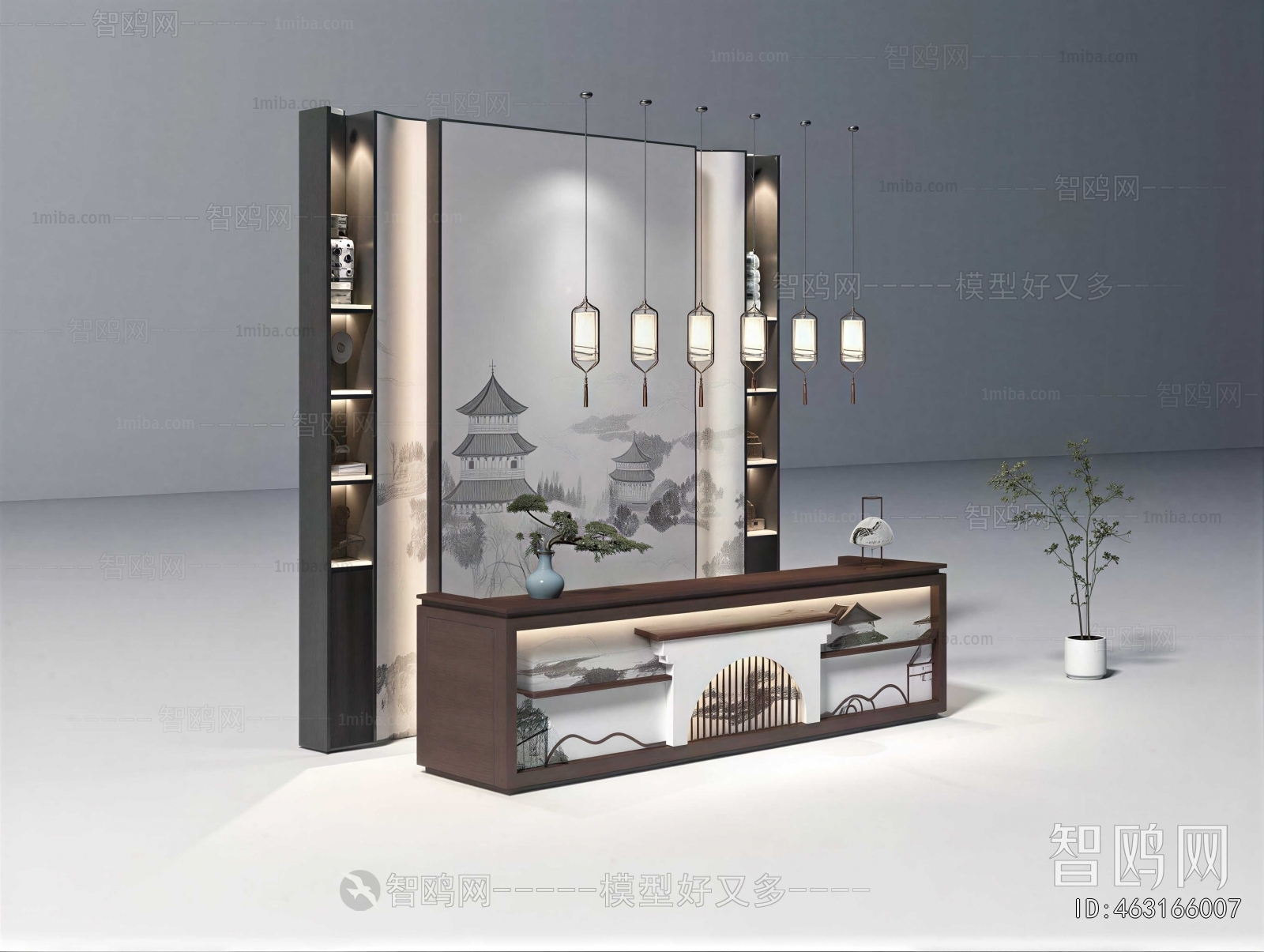 New Chinese Style Reception Desk