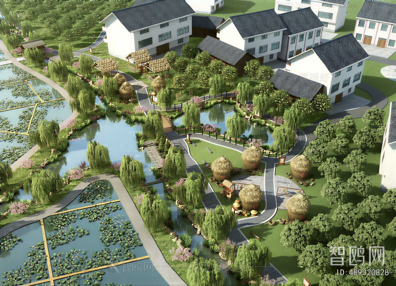 Modern Architectural Bird's-eye View Planning