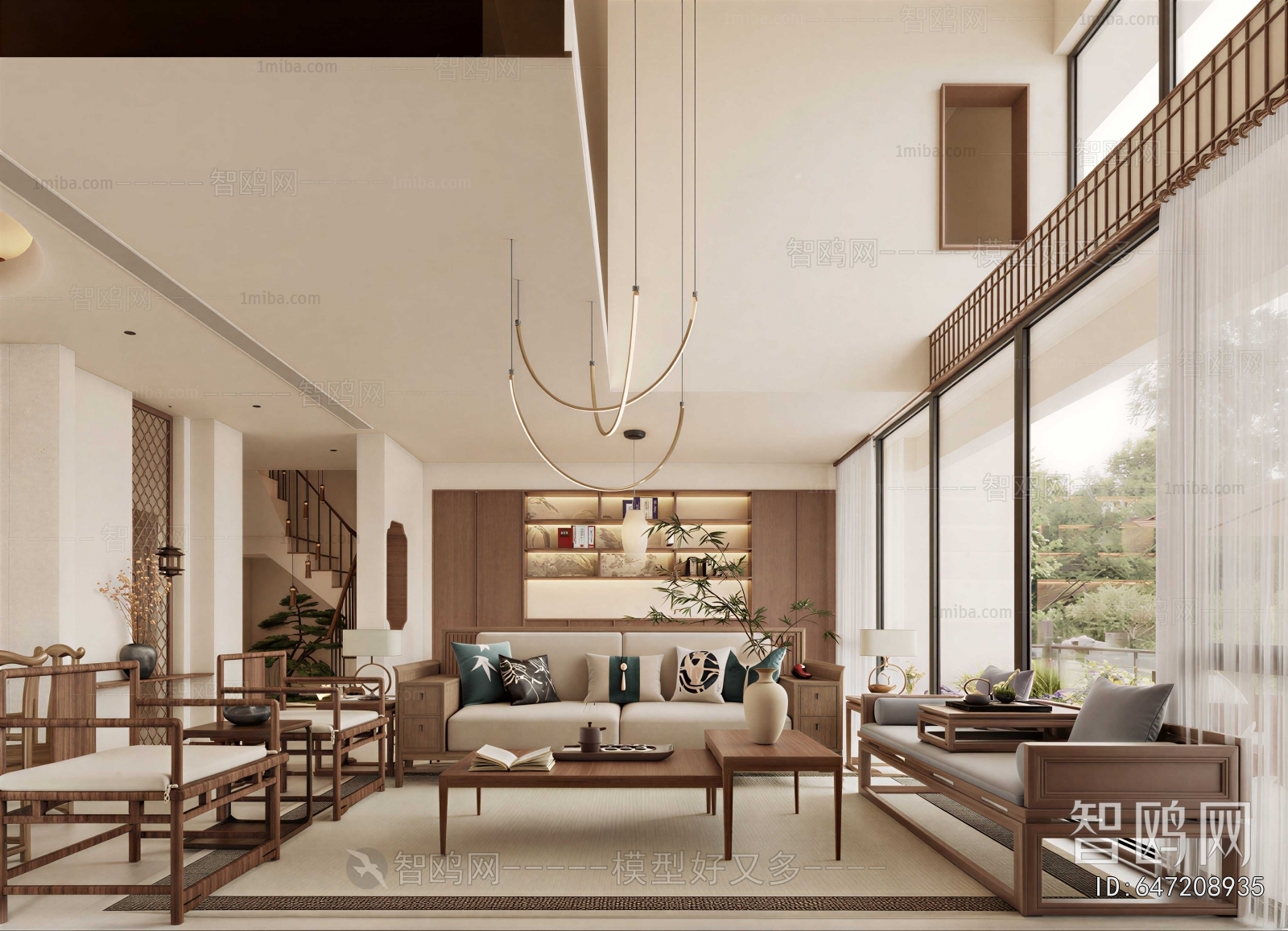 New Chinese Style A Living Room