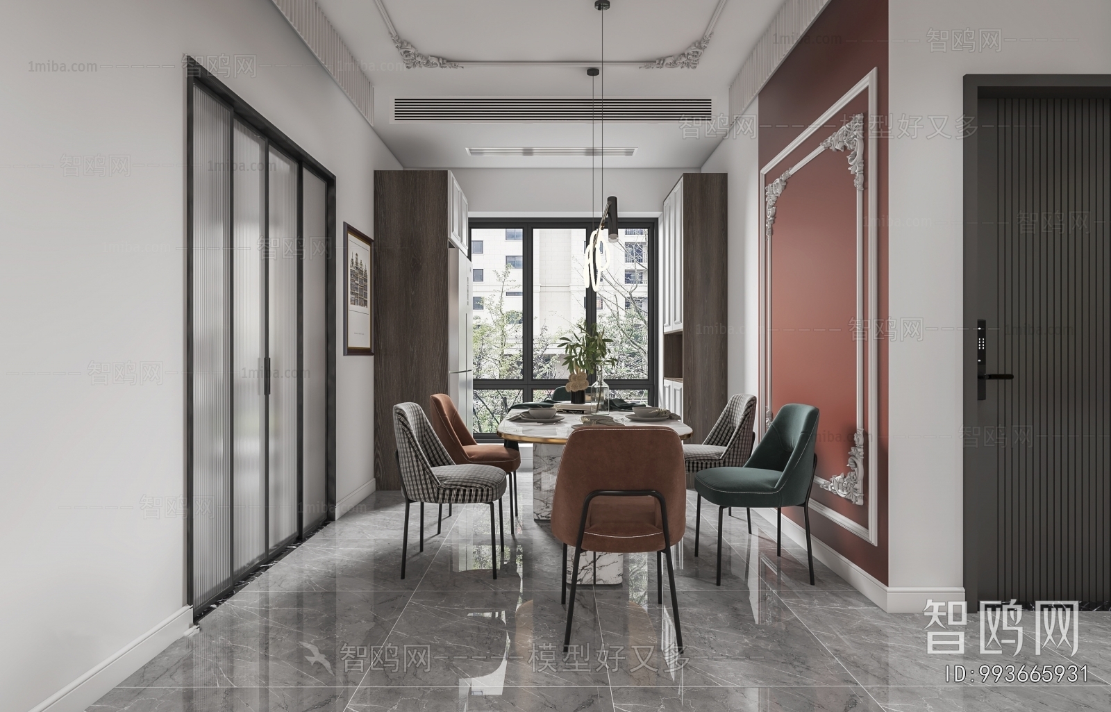 Simple European Style A Living Room