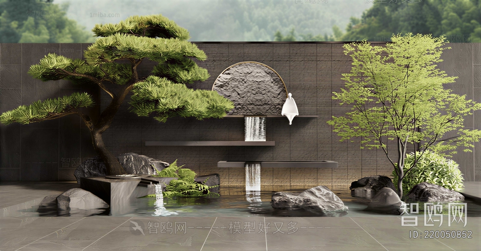 New Chinese Style Rockery Waterscape