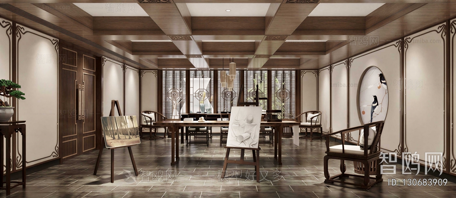 New Chinese Style Art Room