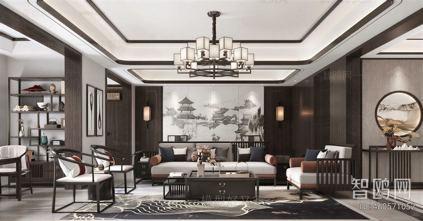New Chinese Style A Living Room
