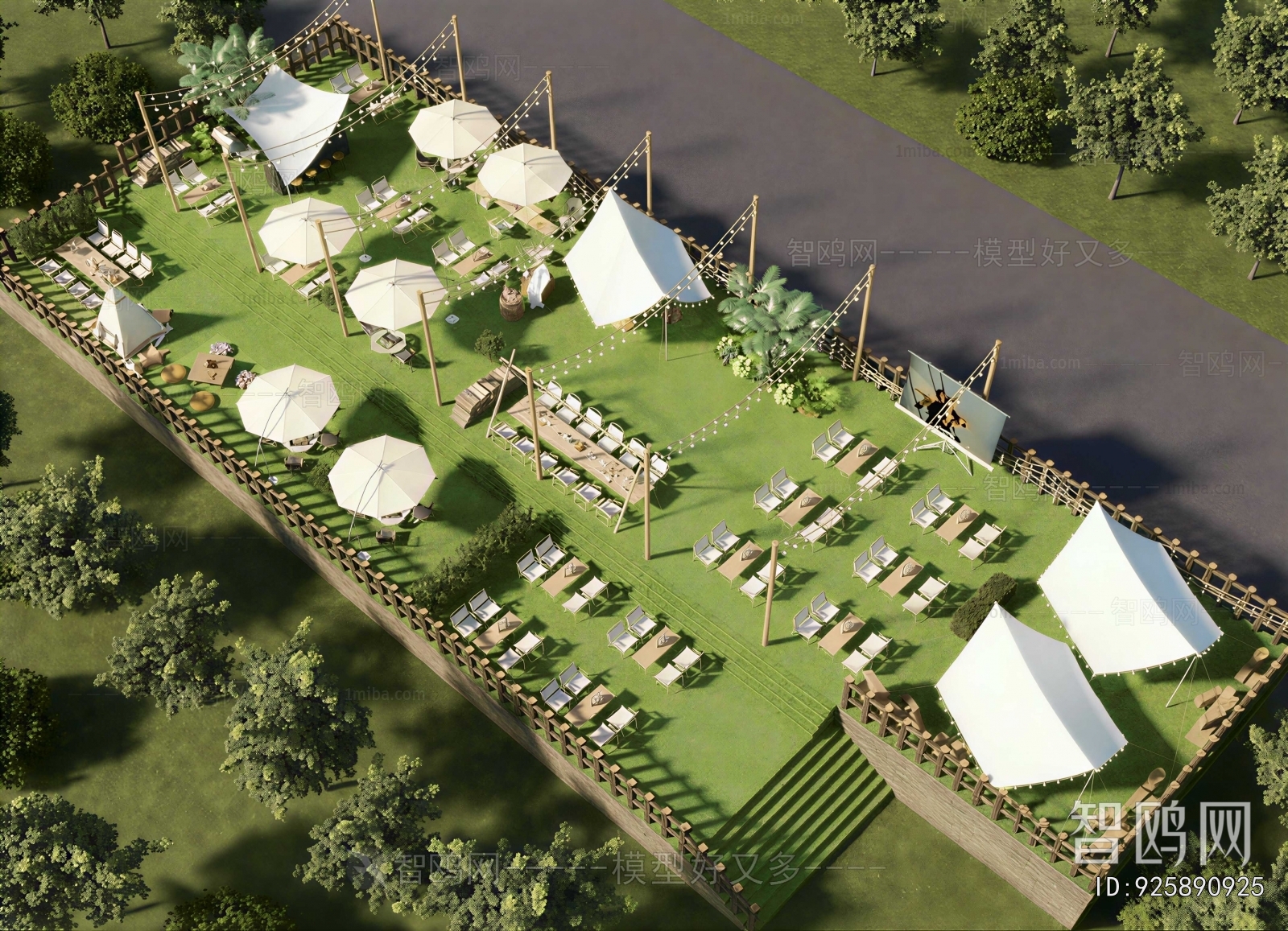 Modern Architectural Bird's-eye View Planning