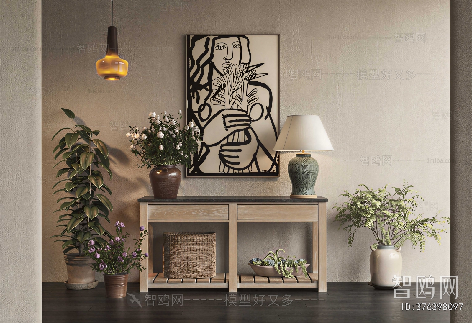 Wabi-sabi Style Console