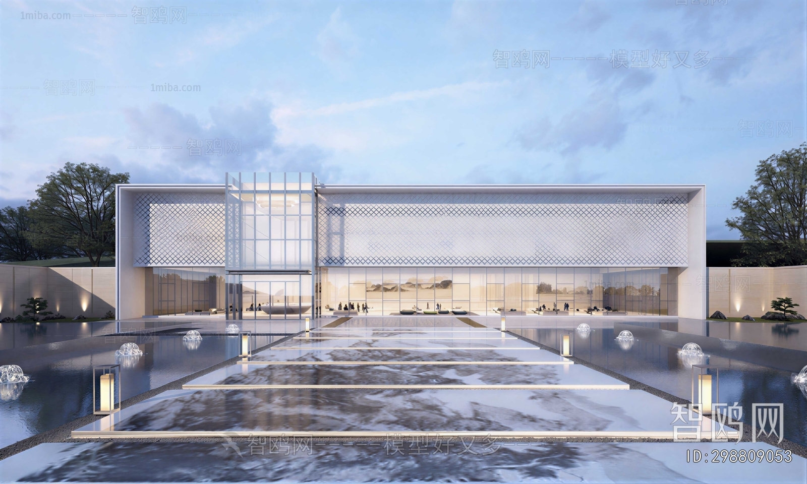 New Chinese Style Appearance Of Commercial Building