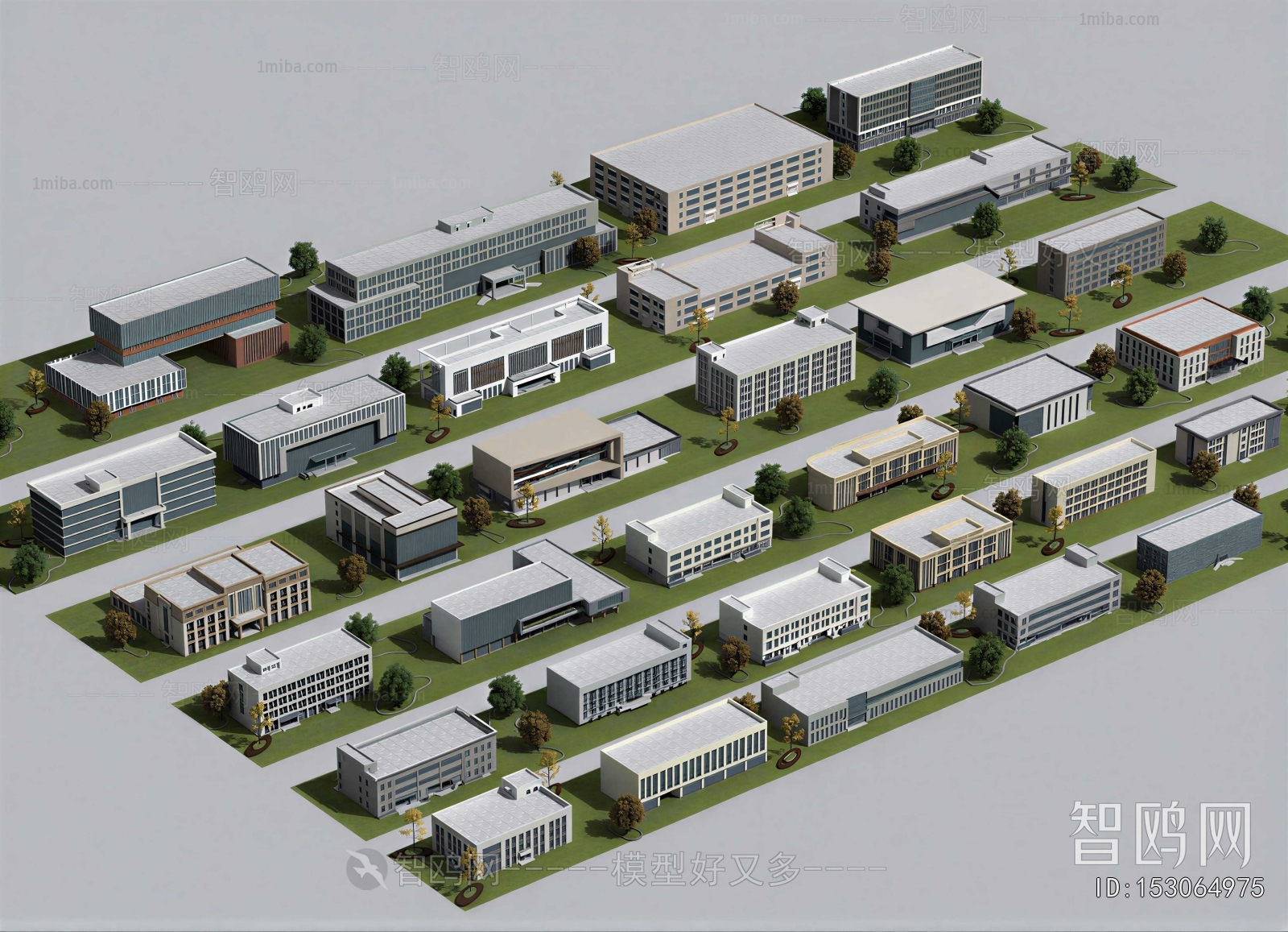 New Chinese Style Architectural Bird's-eye View Planning