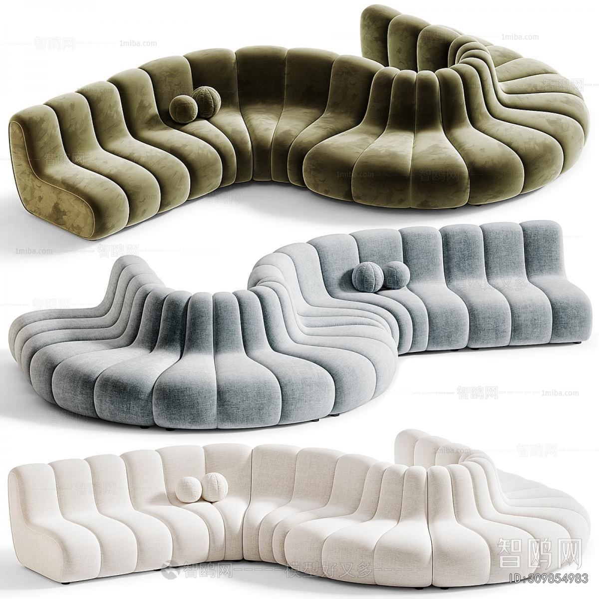 Modern Curved Sofa