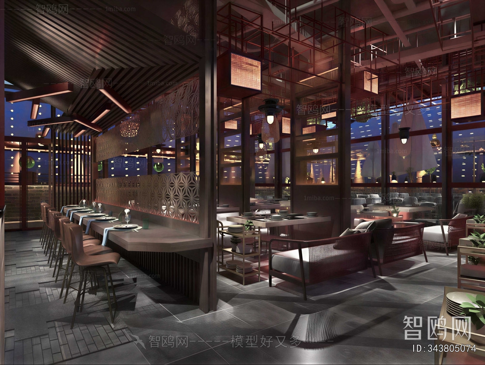 New Chinese Style Dining Room