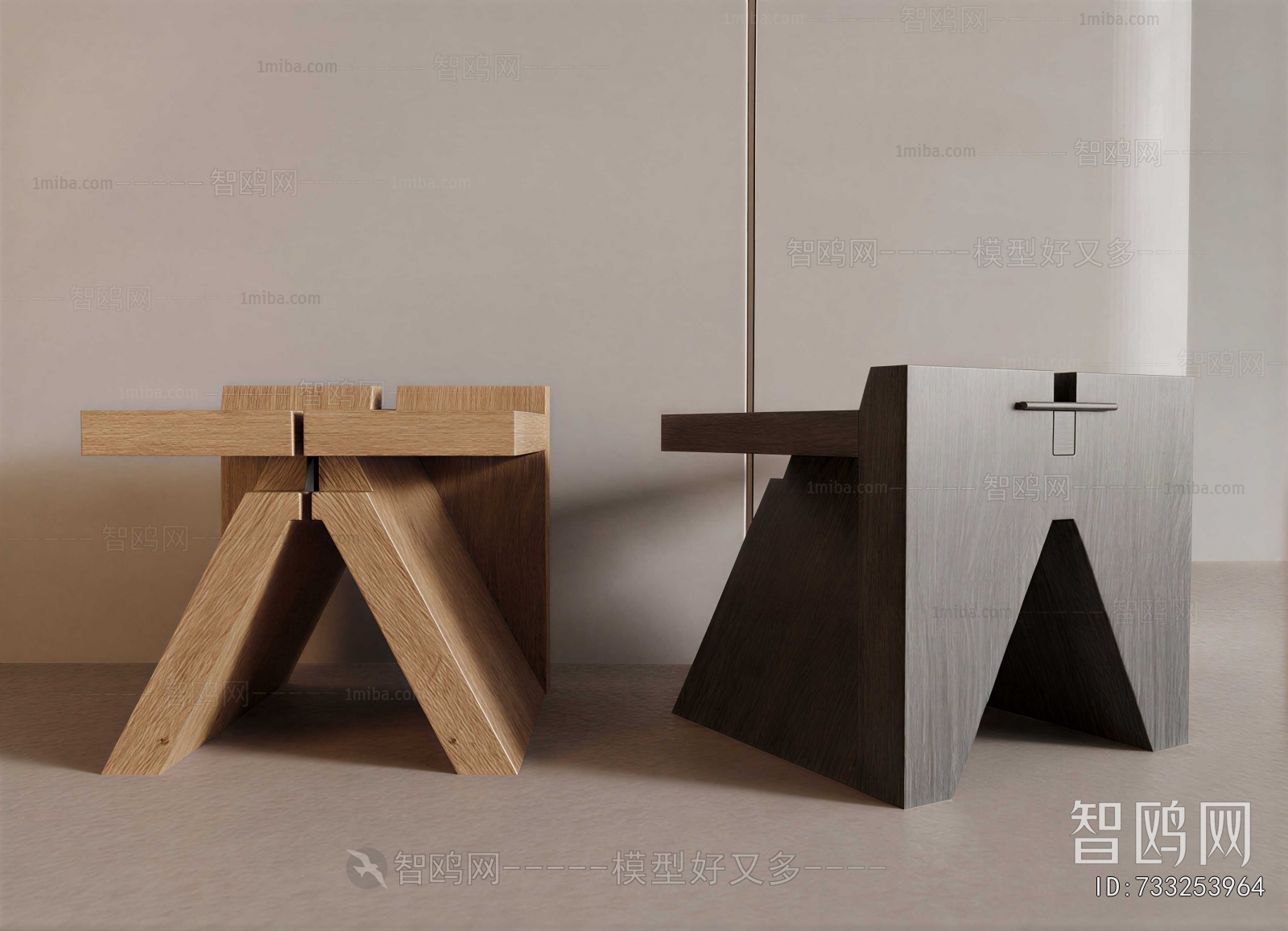 Wabi-sabi Style Stool