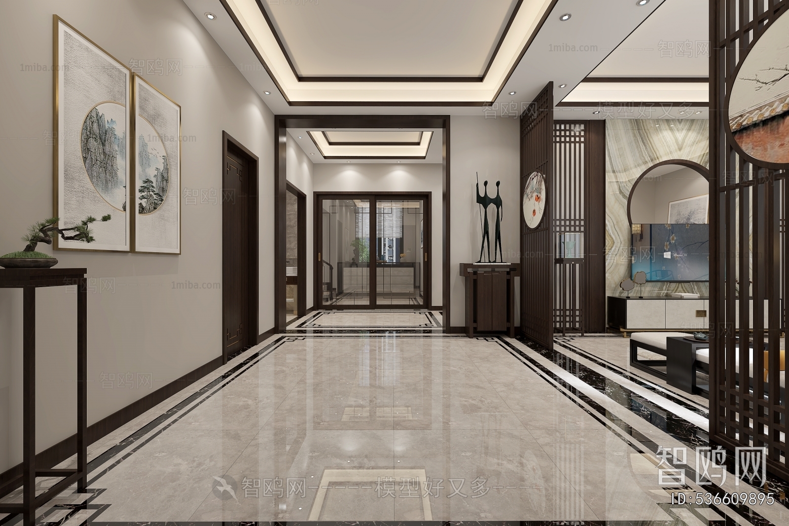 New Chinese Style A Living Room
