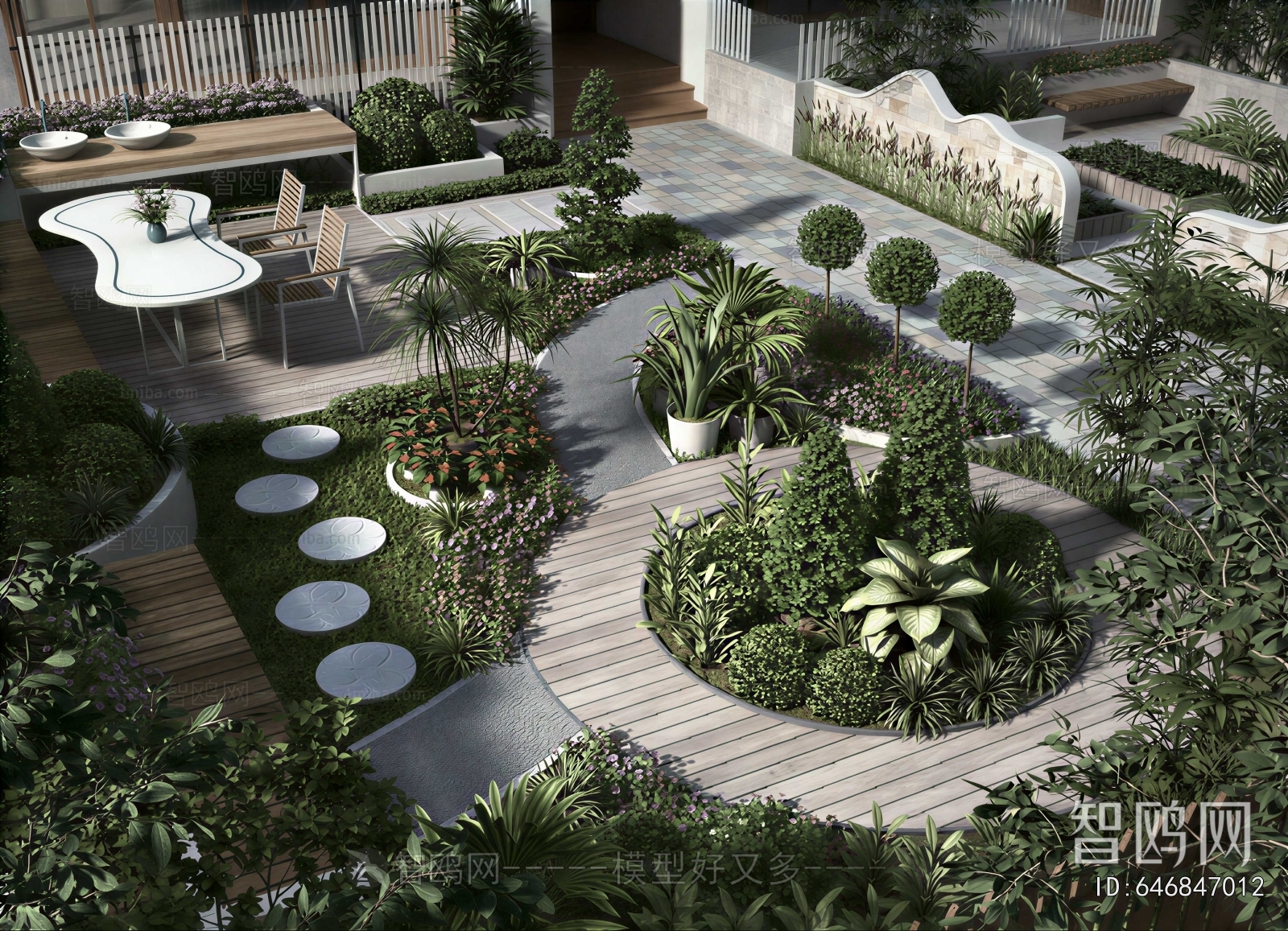 Modern Courtyard/landscape