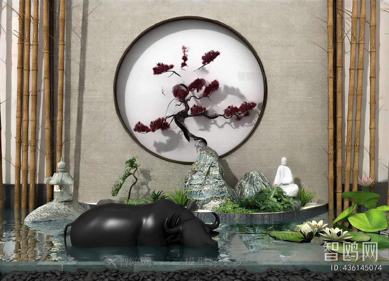 New Chinese Style Rockery Waterscape