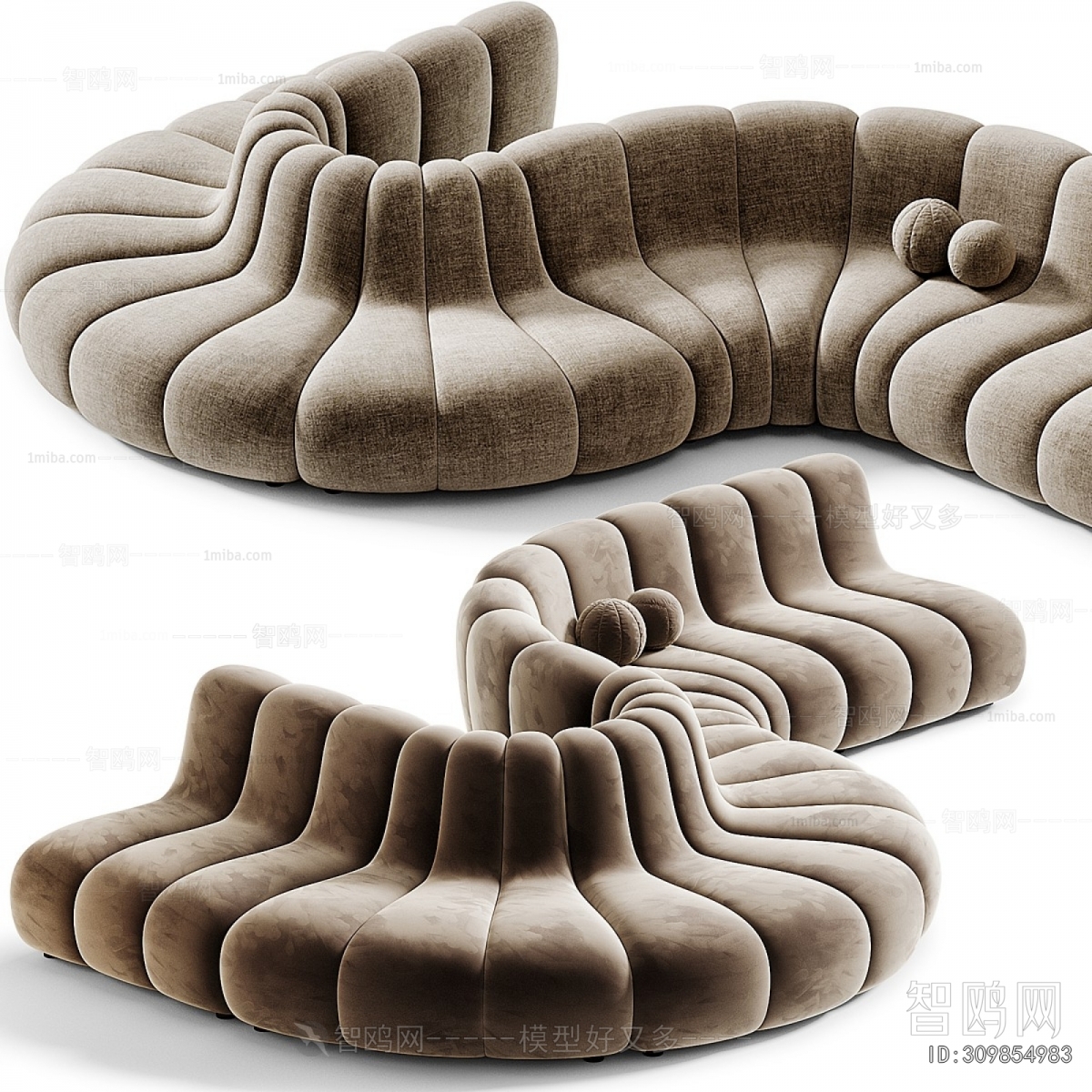 Modern Curved Sofa