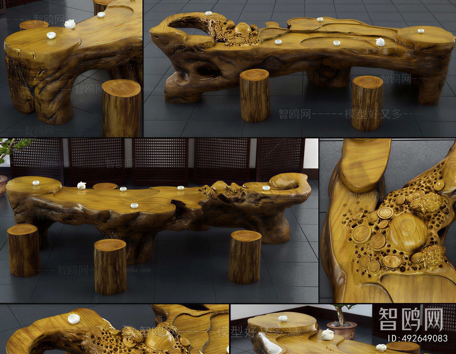 Chinese Style Tea Tables And Chairs